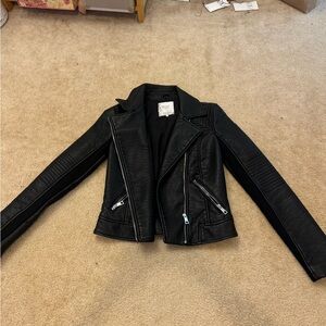 Zara leather jacket size small